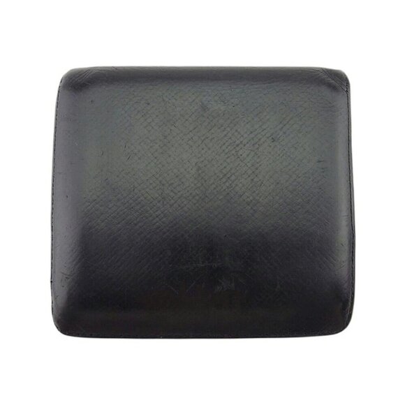 LOUIS VUITTON Bi -fold Wallet Taiga Black USED - Picture 1 of 9